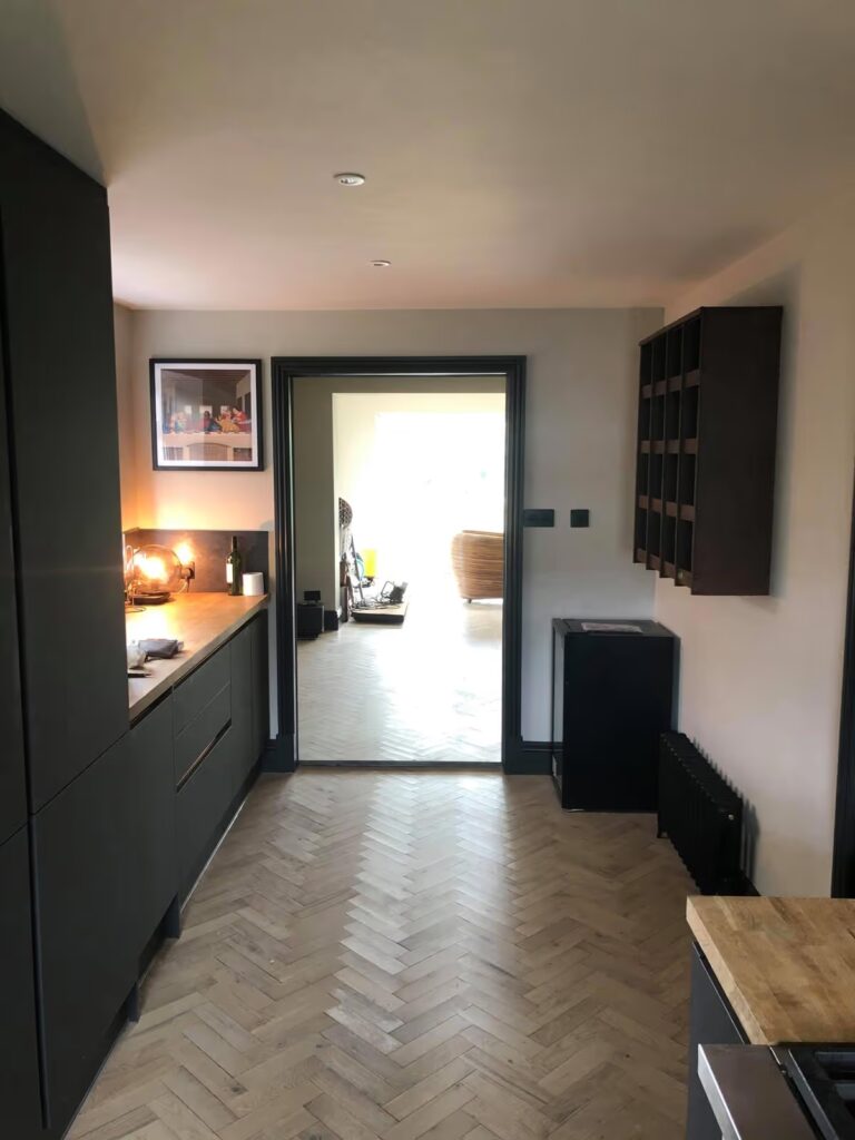 Garage conversion under permitted development UK showing internal conversion of garage into living space without planning permission