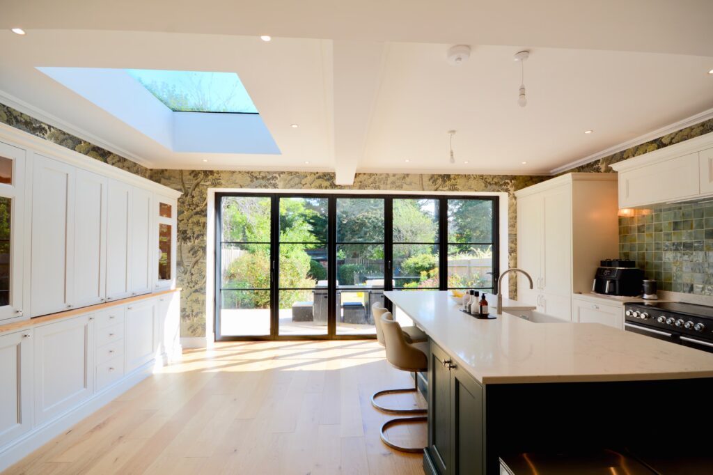 Single-storey extension permitted development rules UK showing size limits, height restrictions and rear extension allowances up to 4m or 8m with prior approval
