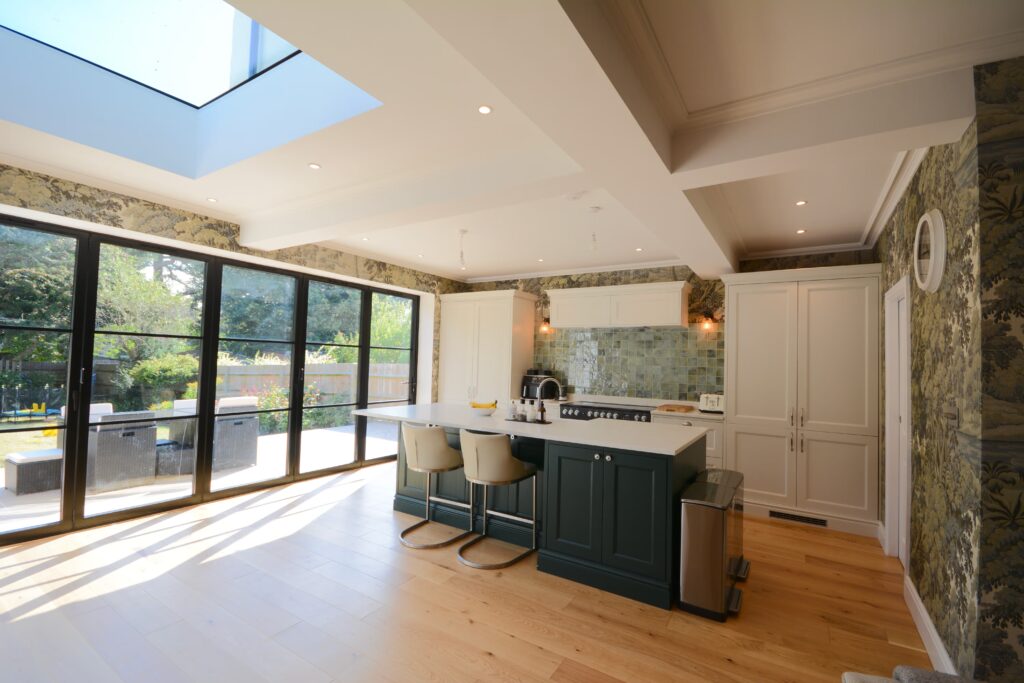Single-storey extension permitted development rules UK showing size limits, height restrictions and rear extension allowances up to 4m or 8m with prior approval
